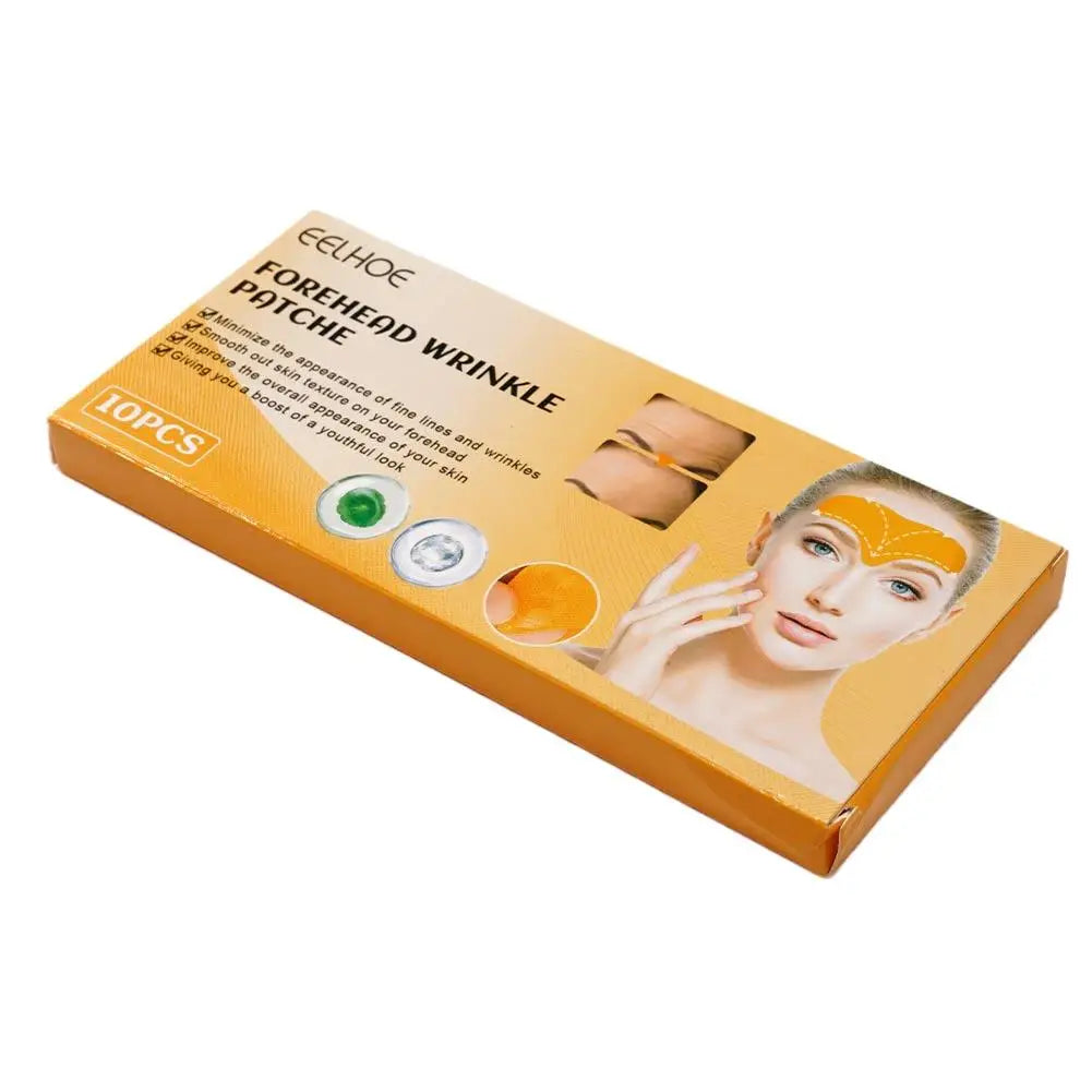 Collagen Wrinkle Reducing Gel Patch - 10pcs Forehead Line Removal, Firming Mask, Frown Lines, Face Skin Care Stickers