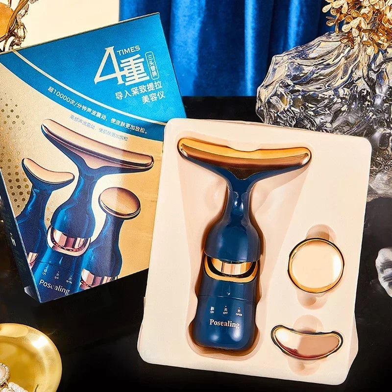 Wrinkle Reducing 3 in 1 Face, Neck, and Eye Massager