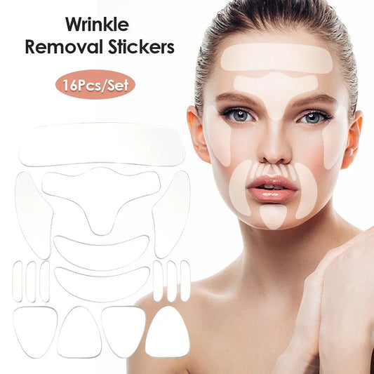 Wrinkle Removing Transparent Reusable Silicone Stickers ForForehead, Neck, & Eye Face Lifting Patches