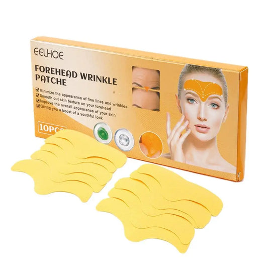 Collagen Wrinkle Reducing Gel Patch - 10pcs Forehead Line Removal, Firming Mask, Frown Lines, Face Skin Care Stickers
