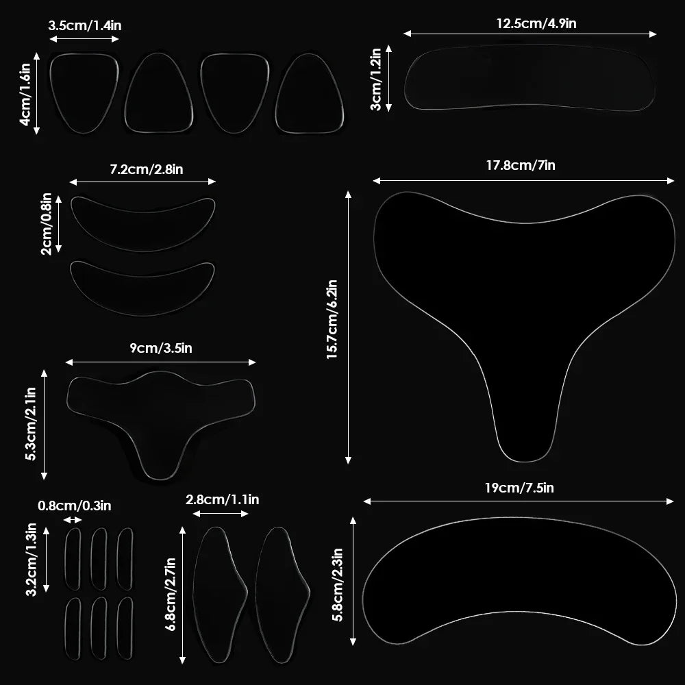 Wrinkle Removing Transparent Reusable Silicone Stickers ForForehead, Neck, & Eye Face Lifting Patches