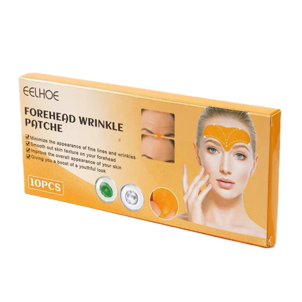 Collagen Wrinkle Reducing Gel Patch - 10pcs Forehead Line Removal, Firming Mask, Frown Lines, Face Skin Care Stickers