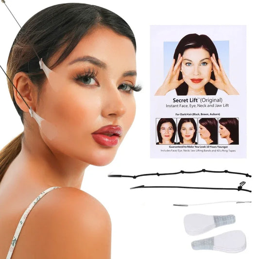 Invisible Facial Liftting Stickers For Wrinkles & Sagging Skin. Fast Pull Chin Adhesive Tape, 40Pcs/Set