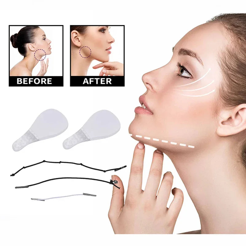 Invisible Facial Liftting Stickers For Wrinkles & Sagging Skin. Fast Pull Chin Adhesive Tape, 40Pcs/Set