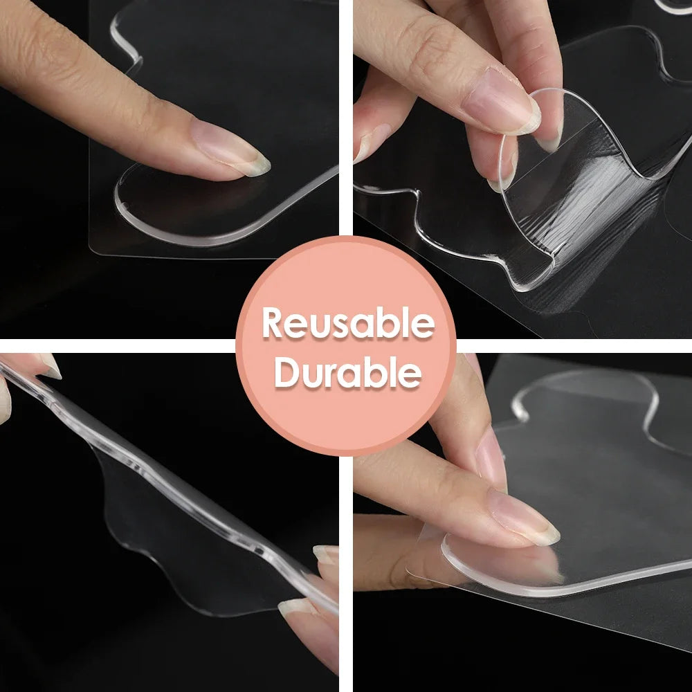 Wrinkle Removing Transparent Reusable Silicone Stickers ForForehead, Neck, & Eye Face Lifting Patches