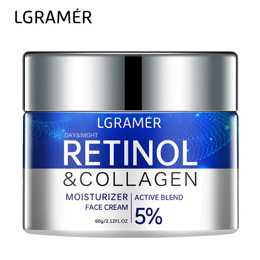 Retinol & Collagen Wrinkle Removing Cream.  Fade Fine Lines, Moisturize For Glowing Complexion